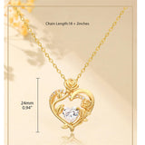 Sterling Silver Birthstone Rose Necklace for Women