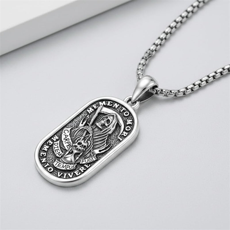 Sterling Silver Memento Mori Tree of Life Anubis Pendant Viking Amulet   Protection Pendant Necklace Egyptian Jewelry