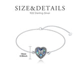 Sterling Silver Heart Urn Bracelet for Ashes Memorial Keepsake Jewelry Gifts for Women