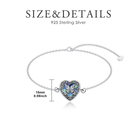 Sterling Silver Heart Urn Bracelet for Ashes Memorial Keepsake Jewelry Gifts for Women