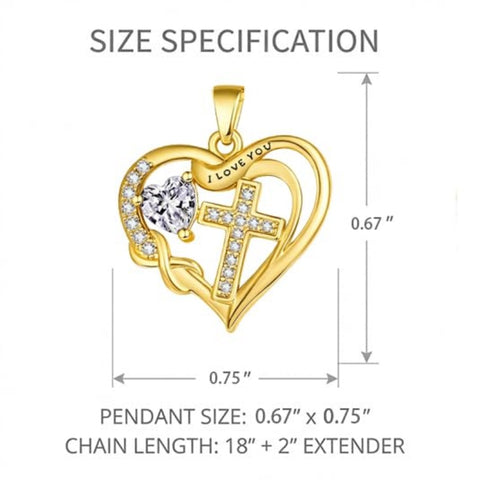 14K Gold Plated Heart Birthstone Infinity Cross Butterfly Necklace for Women