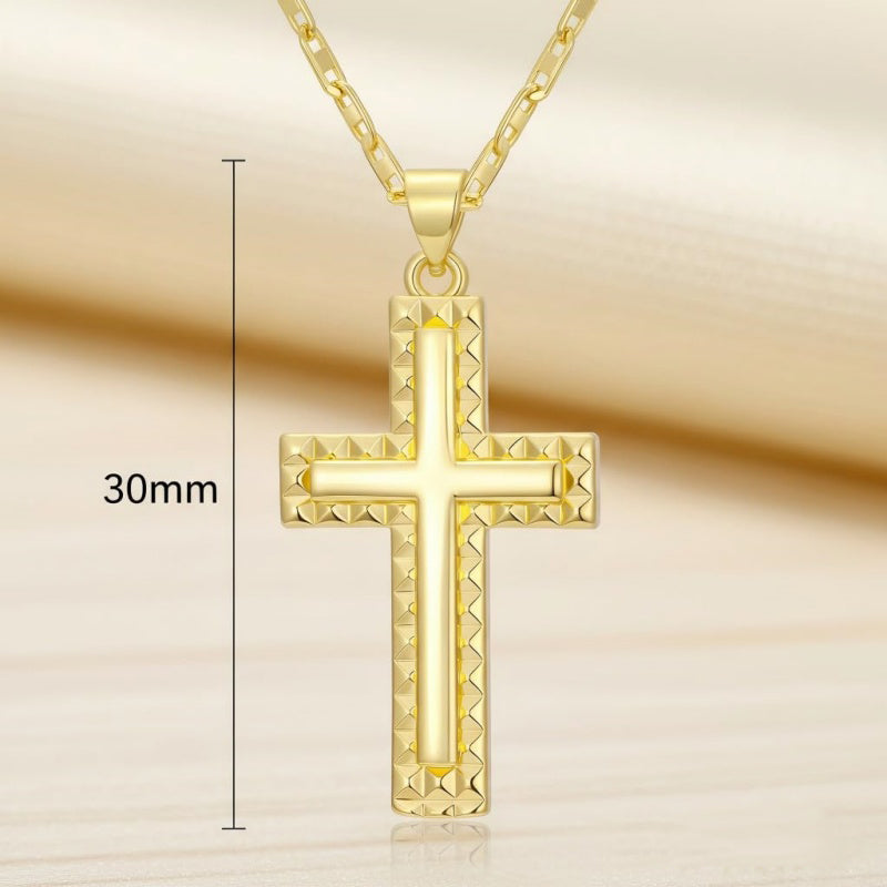 14K Gold Plated Cross Infinity  Pendant Necklace  for Women