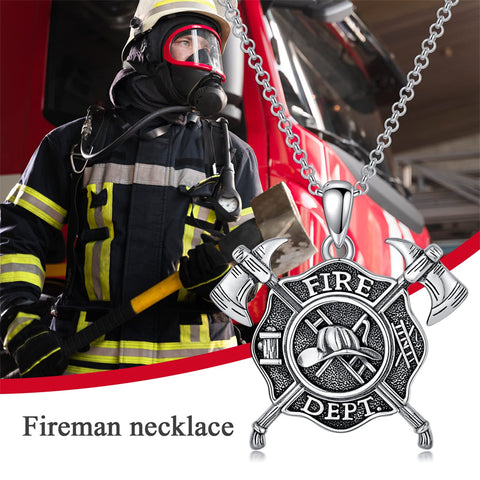 Sterling Silver Firefighter Urn Necklace
