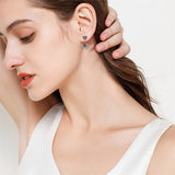 Sterling Silver Cubic Zirconia Spider Stud Earrings