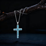 Sterling Silver Cross Pendant Necklace Christian Religious Jewelry Gifts for Anniversary