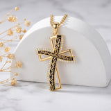 14K Gold Plated Cross Necklace for Women