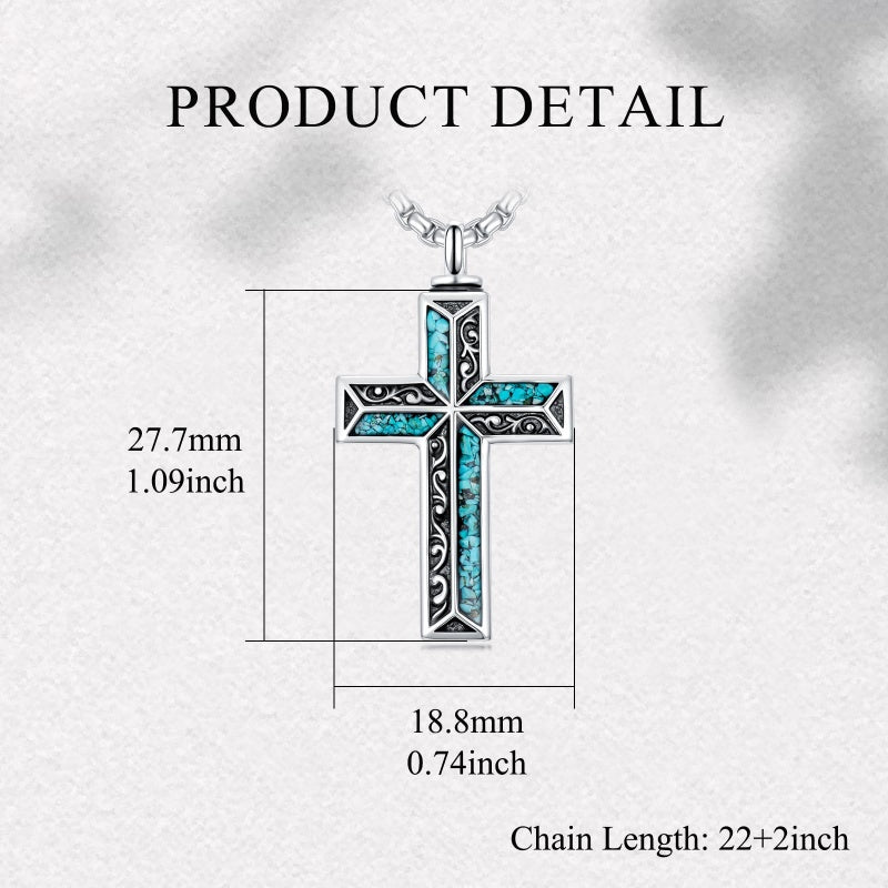 Sterling Silver Cross Hummingbird Cardinal  Rose Sunflower Urn  Necklace for Ashes Cremation Jewelry