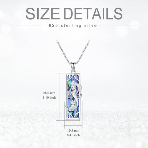 Sterling Silver Abalone Shell Bar Cardinal Bee Butterfly Hummingbird Dragonfly Phoenix Pendant Necklace for Women