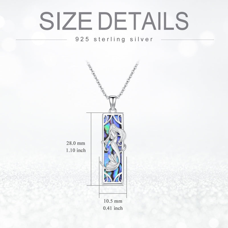 Sterling Silver Abalone Shell Bar Cardinal Bee Butterfly Hummingbird Dragonfly Phoenix Pendant Necklace for Women