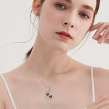 Sterling Silver Mother Daughter Squirrel Monkey Butterfly Bee Owl Necklace Engraved I Love You Forever