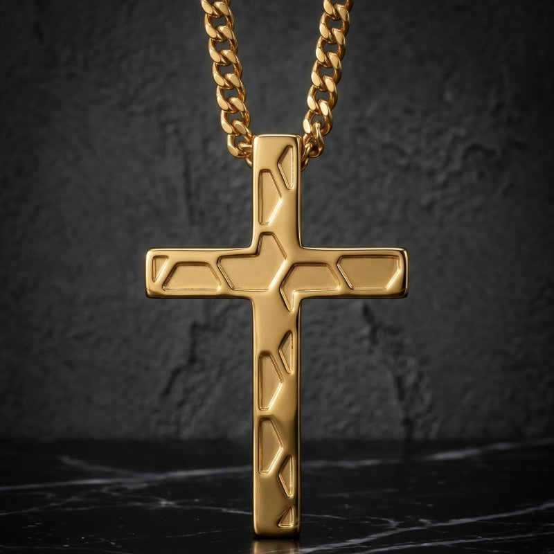 14K Gold Plated Soccer Football Basketball Baseball Cross  with Bible Verses Religious Pendant Necklace for Men