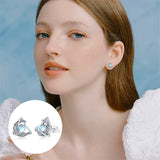 Sterling Silver Celtic Knot Moon Stud Earrings