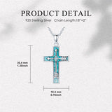 Sterling Silver Cross Pendant Necklace for Women Southwestern Cross Jewelry Gifts
