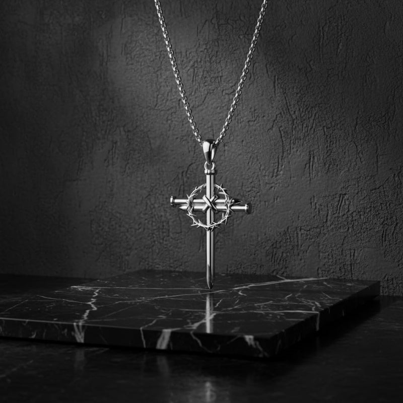 Sterling Silver Cross Pendant Necklace Christian Religious Jewelry Gifts for Anniversary