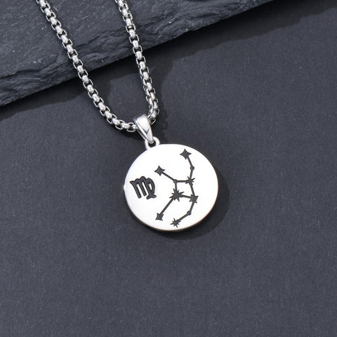 Sterling Silver Constellation Celestial Pendant Necklace Astrology Jewelry Birthday Gifts Christmas