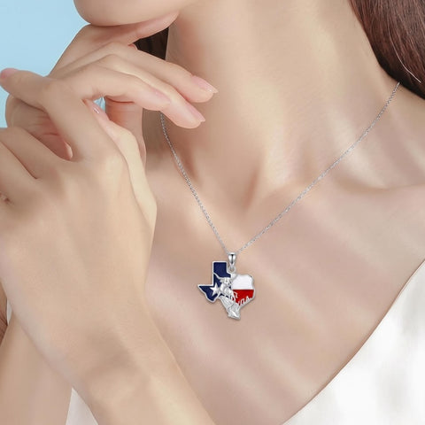 Sterling Silver  Bluebonnets Cow Skull Cowboy Hat Boot Cactus Cowgirl Texas Necklace Texas Necklace