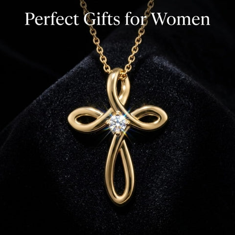 14K Gold Plated Cross Pendant Necklace for Women Faith Jewelry for Anniversary Christmas  Birthday Mother's Day