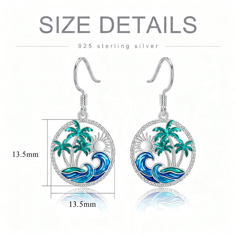 Sterling Silver Dolphin Dangle Earrings