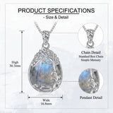 14K Gold Plated Teardrop Tree of Life Necklace for Women