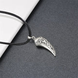 Sterling Silver Celtic Knot Wolf Tooth Urn Necklace for Ashes