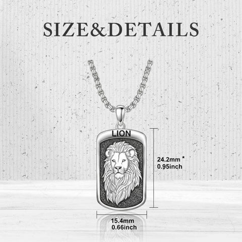 Sterling Silver Tiger Eagle Lion Dragon Phoenix Necklace for Men Animal Jewelry Gifts for Chrismas Birthday