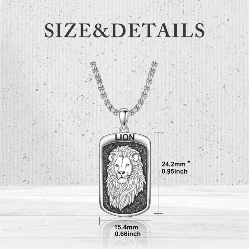 Sterling Silver Tiger Eagle Lion Dragon Phoenix Necklace for Men Animal Jewelry Gifts for Chrismas Birthday