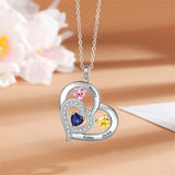 Sterling Silver Personalized Name Birthstone Mothers Necklace for Women