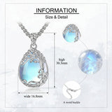 14K Gold Plated Teardrop Tree of Life Necklace for Women