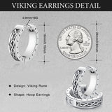 14K Gold Plated  Viking Hoop Earrings