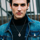 Sterling Silver Saint Joseph St Michael Saint Peter Saint Christopher Religious Pendant Necklace