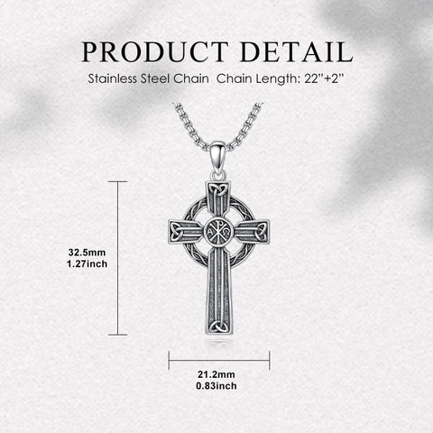 Sterling Silver Cross Pendant Necklace Christian Religious Jewelry Gifts for Anniversary