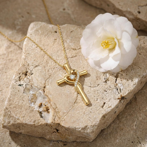 14K Gold Plated Cross Pendant Necklace for Women Faith Jewelry for Anniversary Christmas  Birthday Mother's Day
