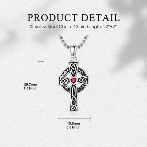 Sterling Silver Cross Pendant Necklace Christian Religious Jewelry Gifts for Anniversary