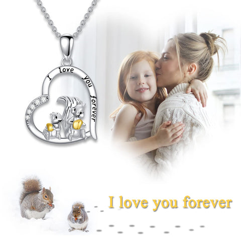 Sterling Silver Squirrel Pendant Necklace