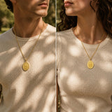 Patron Saint Medal Gold Plated Catholic Pendant Christian Religious Necklace Amulet Jewelry