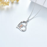 Sterling Silver Horse and Girl Pendant Necklace