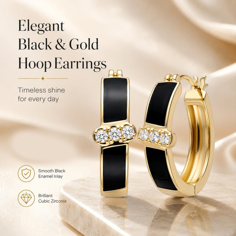 14K Gold Plated  Hoop Earrings for Her