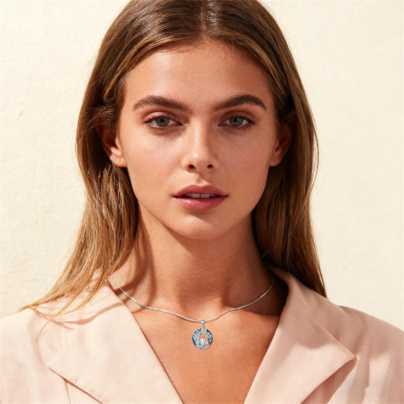 Sterling Silver Father Daughter Heart Pendant Necklace from Dad Gift for Daughter