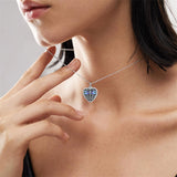 Sterling Silver Personalized Photo Engraved Heart Dragonfly Urn Locket Necklace for Ashes