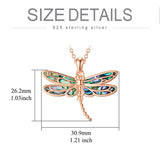 Sterling Silver Blue Dragonfly Pendant Necklace