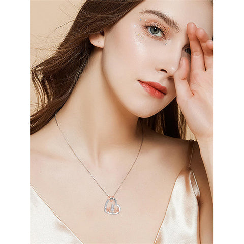 Sterling Silver Mother and 2/3/4 Daughter Heart Pendant Necklace Engraved with Love You Forever