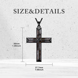 Sterling Silver Cross Religious Necklace for Men