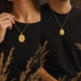 Patron Saint Medal Gold Plated Catholic Pendant Christian Religious Necklace Amulet Jewelry
