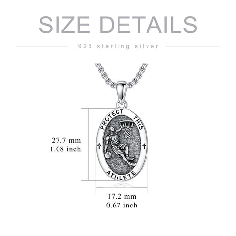 Sterling Silver Amulet Medal  St Sebastian Saint Christopher Viking Deer Pendant Necklace