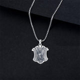 Sterling Silver Crown of Thorns Jesus St Benedict St Michael Pendant Necklace