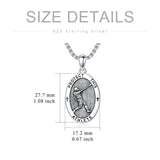 Sterling Silver Amulet Medal  St Sebastian Saint Christopher Viking Deer Pendant Necklace