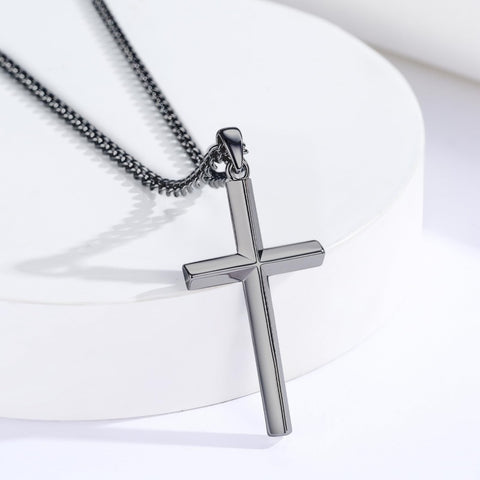 14K Gold Plated Cross Pendant Necklace Protection Jewelry Religious Gift