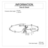 Sterling Silver Dragonfly Single Layer Anklet