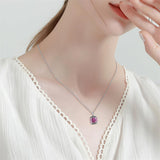 Sterling Silver Personalized Birthstone Engraved Class Pendant Necklace