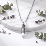 Sterling Silver Animal Angel Wings Pet Jesus Bullet Urn Necklaces for Ashes for Men